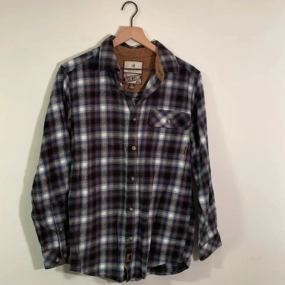 Legendary White Tails Flannel Long Sleeve Button Down Shirt Mens Small Plaid EUC - Picture 2 of 9